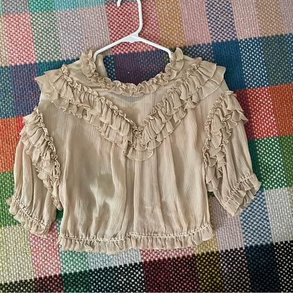 Ulla Johnson Tops - Ulla Johnson ruffle blouse in "oyster"